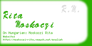 rita moskoczi business card